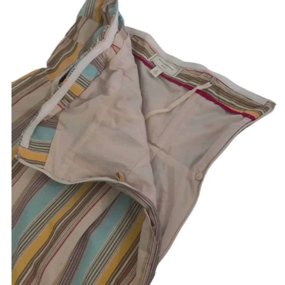 Moulinette Soeurs Anthropologie Strapless Dress with Pastel Stripes Sz 4